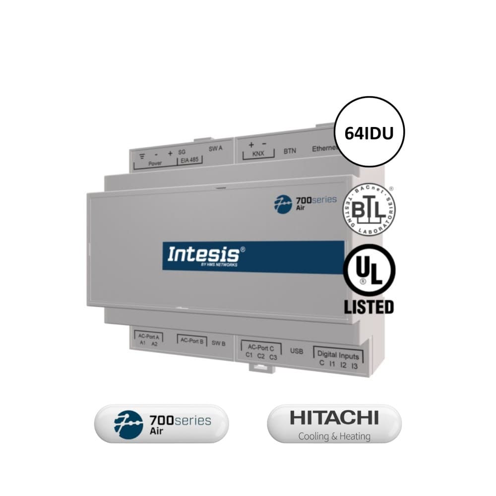 Gateway điều hòa không khí Hitachi KNX 64IDU Intesis - IN770AIR00MO000-HIT