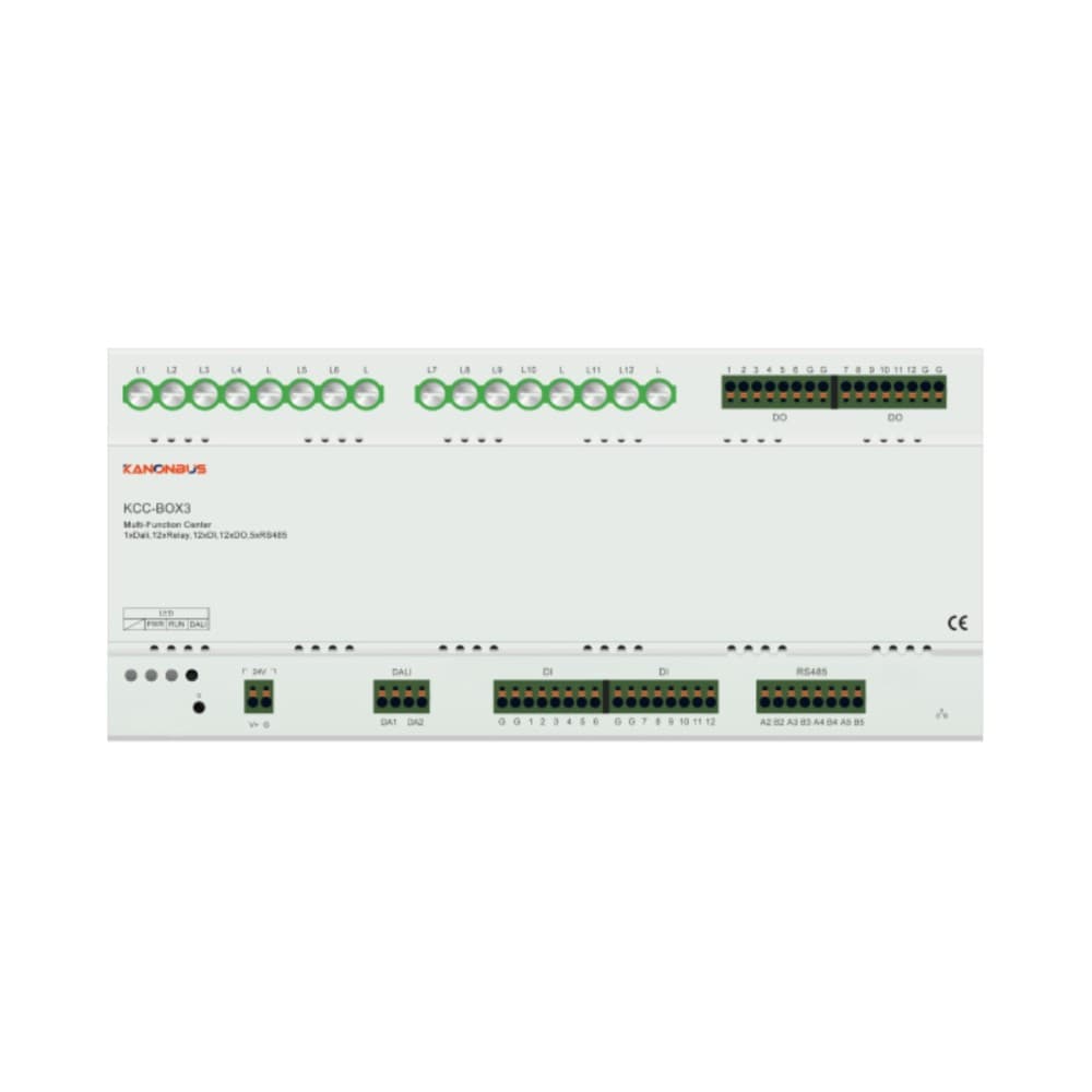 Bộ điều khiển Host, 5 cổng RS485, 12 kênh, 1 cổng DALI Kanonbus - KCC-BOX3