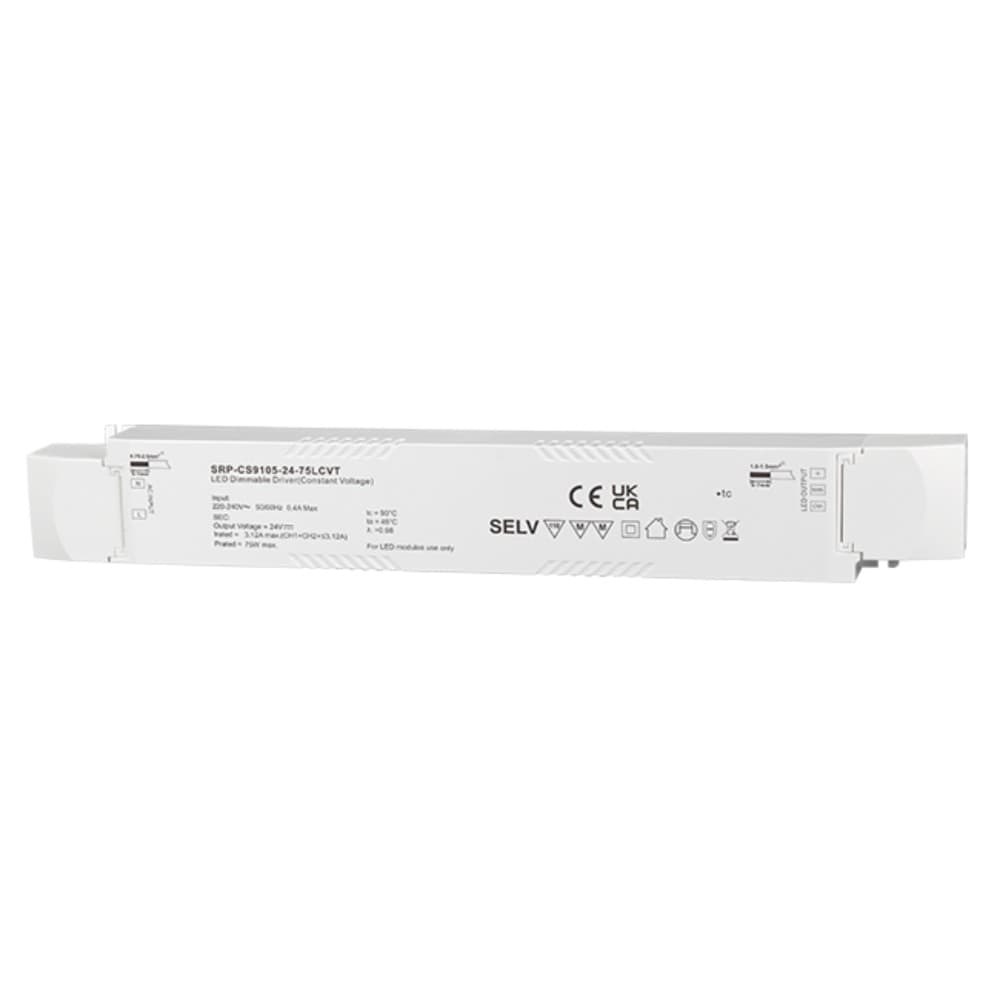 LED Driver CV Casambi 75W 24VDC 2 kênh Sunricher - SRP-CS9105-24-75LCVT