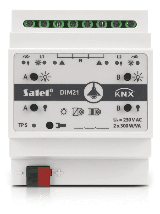 Thiết bị điều khiển tăng giảm độ sáng 2 kênh KNX Satel - KNX-DIM21
