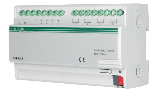 Bộ điều khiển chiếu sáng 0-10V KNX GVS - KA/D 04.T1.1