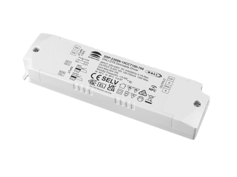 LED driver hỗ trợ NFC 15W DALI DT8 Sunricher - SRP-2309N-15CCT100-700