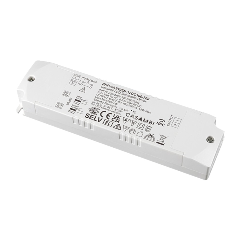 LED Driver CC Casambi 12W 6-42V 1 kênh NFC - SRP-CA9105N-12CC100-700