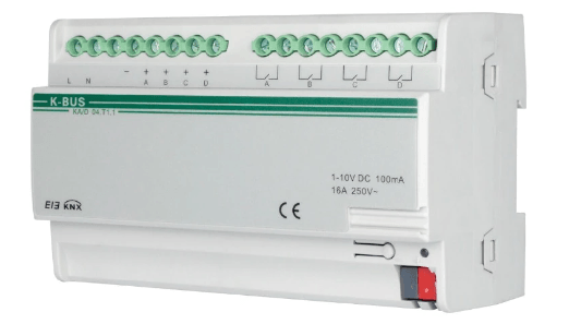 Bộ điều khiển chiếu sáng 0-10V KNX GVS - KA/D 04.T1.1