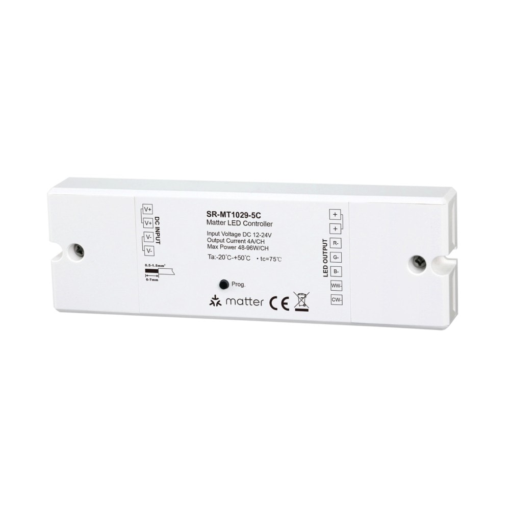 Bộ điều khiển LED Matter over Thread + Zigbee RGBCCT Sunricher - SR-MT1029-5C