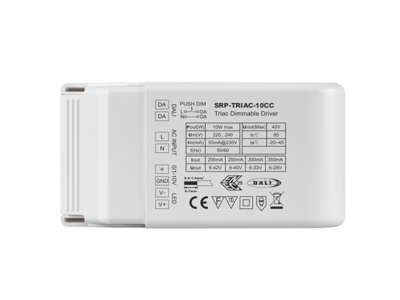 LED driver 10W DALI/Push + Triac + 0/1-10V Sunricher - SRP-TRIAC-10CC