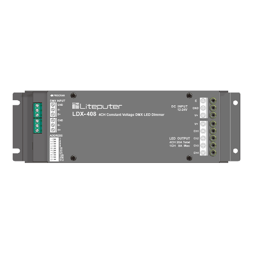 Bộ giải mã đèn LED DMX qua PWM 4 kênh Lite-Puter - LDX-408