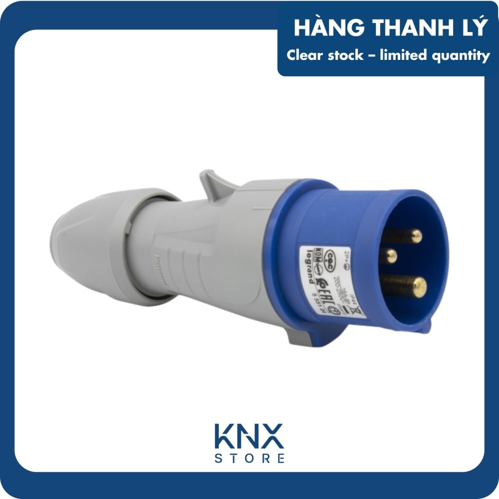 Phích cắm công nghiệp IP44 32A 2P+E Legrand - 555234
