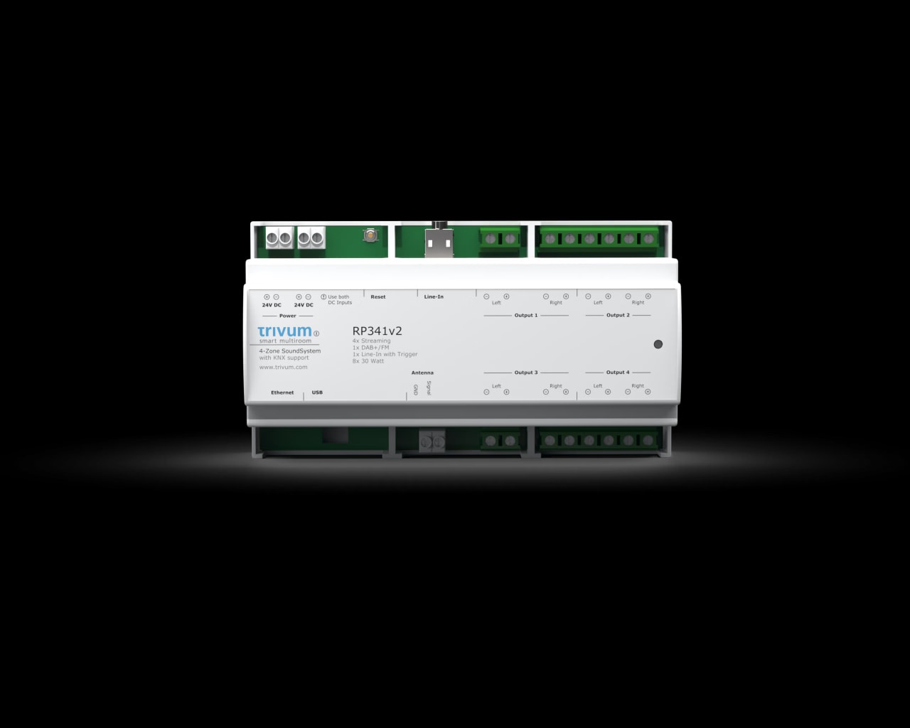 Trivum RP341 V2: Âm Thanh Đa Vùng 4 Zone Gắn DIN Rail