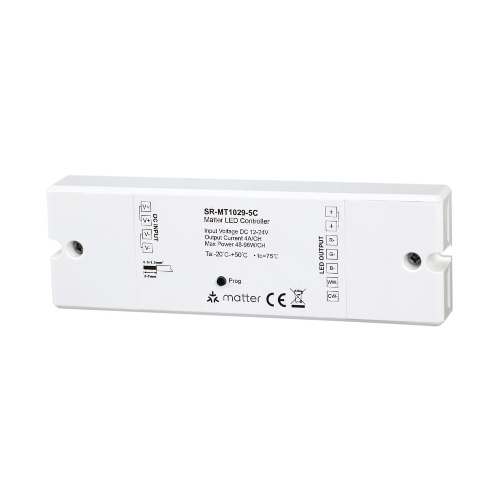 Bộ điều khiển LED Matter over Thread + Zigbee RGBCCT Sunricher - SR-MT1029-5C