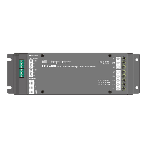 Bộ giải mã đèn LED DMX qua PWM 4 kênh Lite-Puter - LDX-408