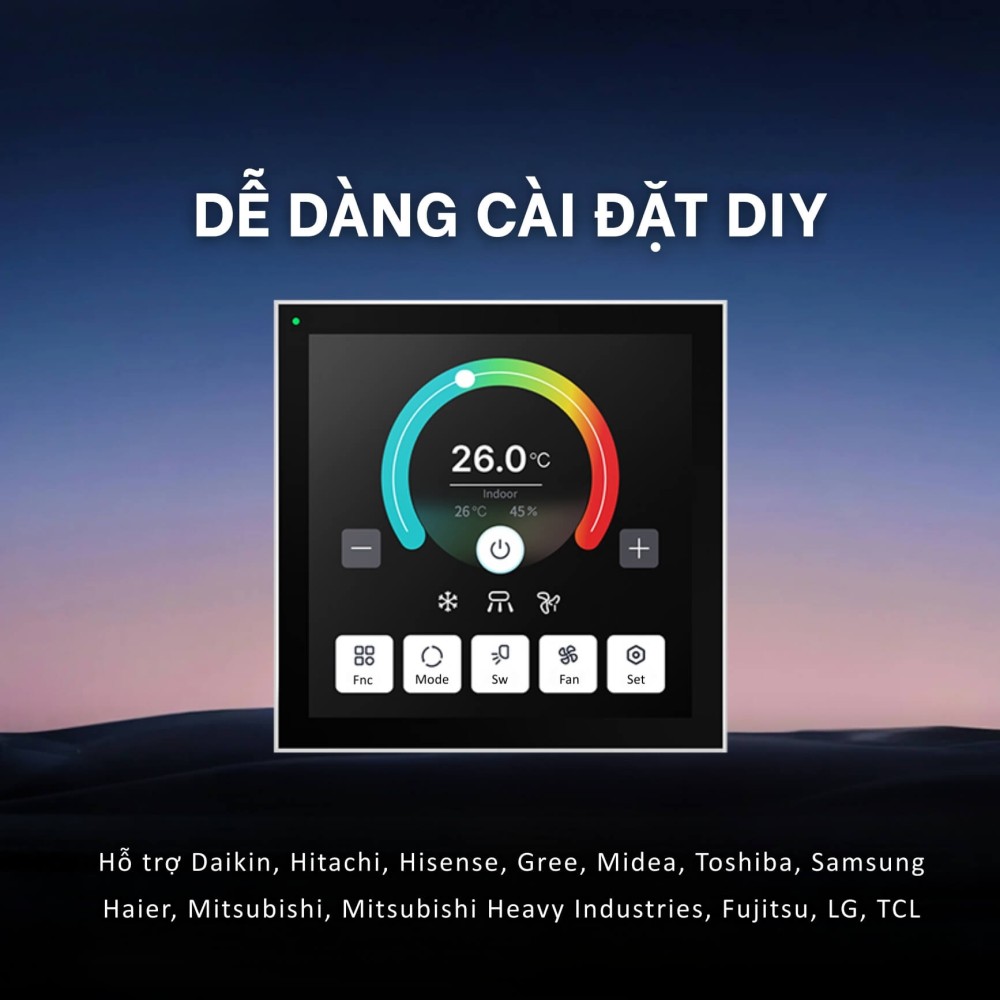Bảng điều khiển thermostat Matter Wi-Fi Fujitsu cổng R/W/B, tương thích Apple Home, Alexa, Google Home  - 81MTAC01FUJ slide 3