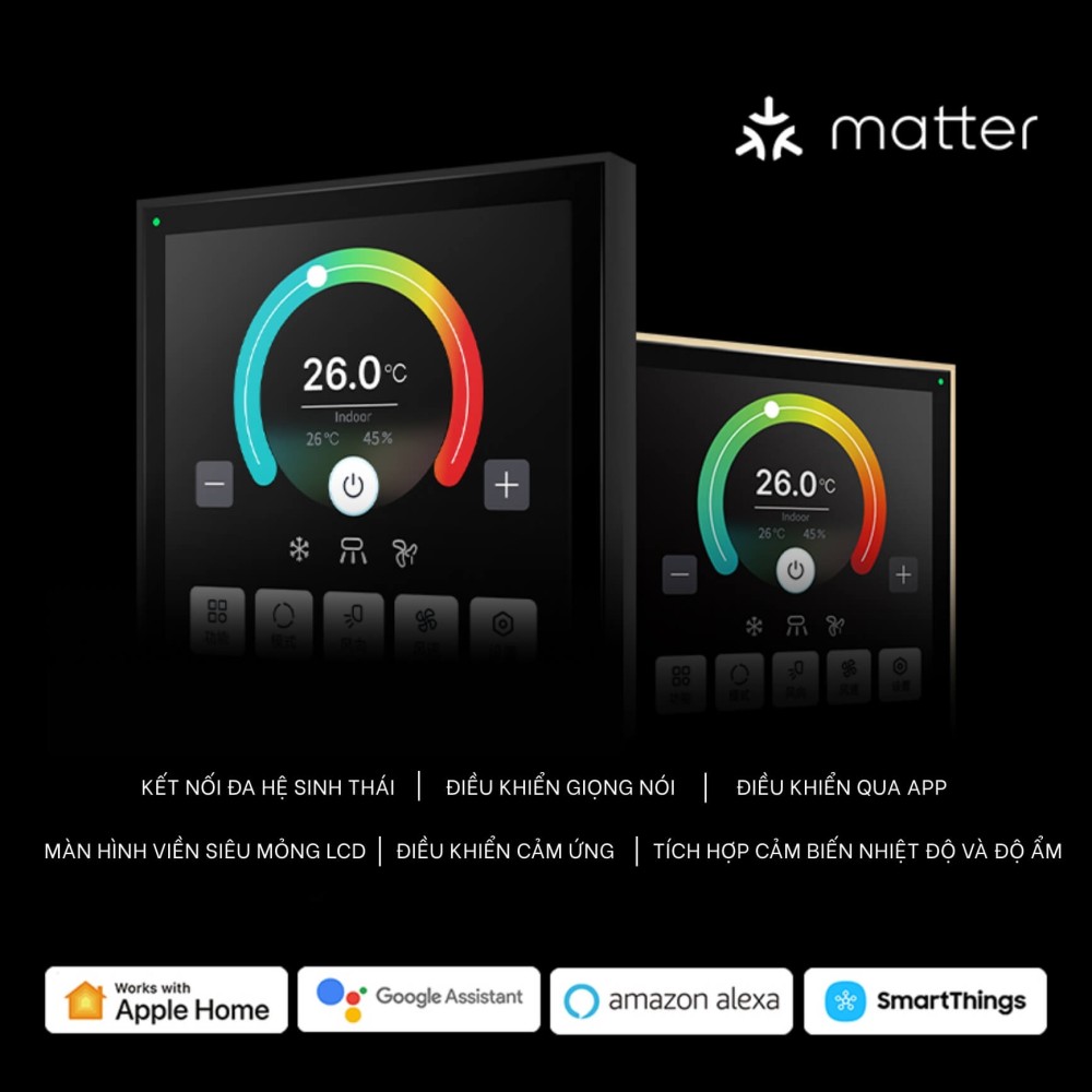 Bảng điều khiển thermostat Matter Wi-Fi Gree cổng A1B1, P1P2, CN2, tương thích Apple Home, Alexa, Google Home  - 81MTAC01GREE slide 2