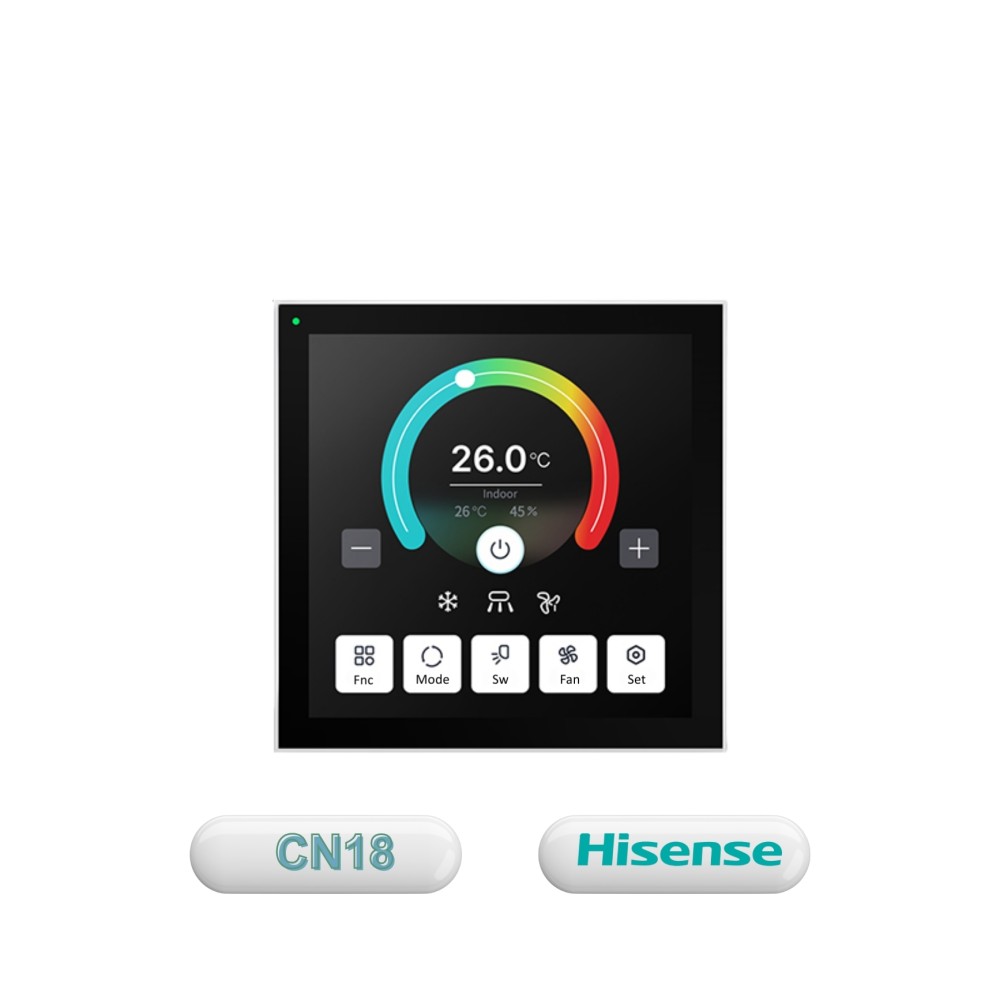 Bảng điều khiển thermostat Matter Wi-Fi Hisense cổng CN18 có dây, tương thích Apple Home, Alexa, Google Home  - 81MTAC01HIS