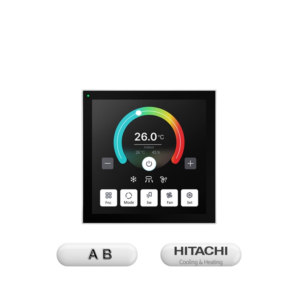 Bảng điều khiển thermostat Matter Wi-Fi Hitachi cổng A B, tương thích Apple Home, Alexa, Google Home  - 81MTAC01HIT