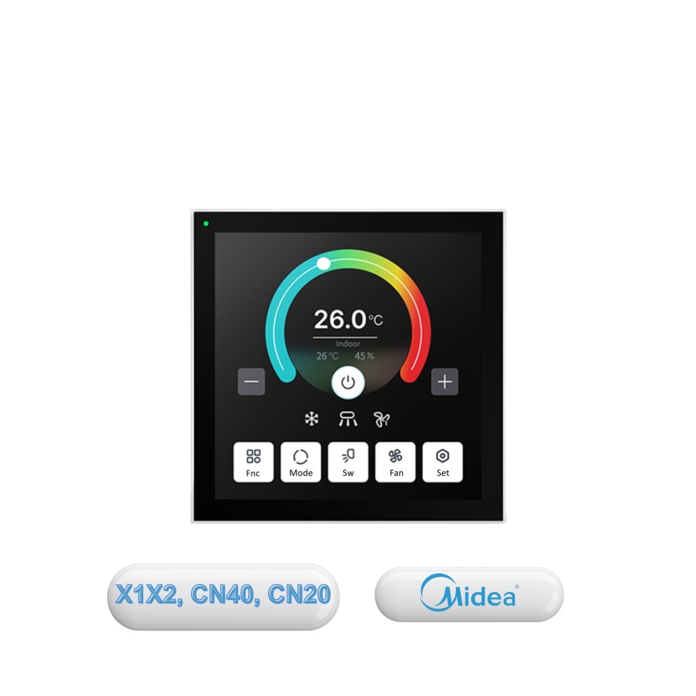 Bảng điều khiển thermostat Matter Wi-Fi Midea cổng X1X2, CN40, CN20, tương thích Apple Home, Alexa, Google Home  - 81MTAC01MID
