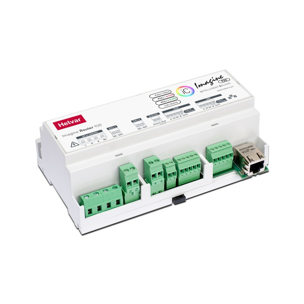 Bộ điều khiển chiếu sáng DALI 2, S-DIM, 2 ngõ ra DMX Helvar - 920