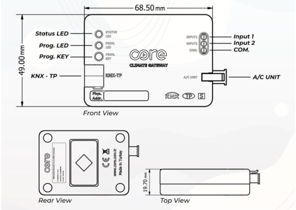 Bộ Điều Khiển Điều Hòa Gree H1 H2 Core CR-CG-GRE-KNX-01 slide 1