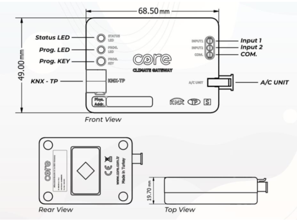 Bộ Điều Khiển Điều Hòa MITSUBISHI ELECTRIC Core CR-CG-ME-KNX-01 slide 1