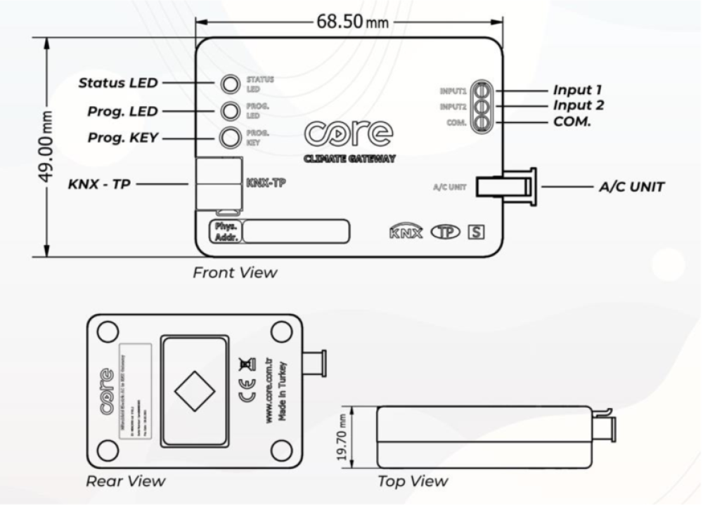 Bộ Điều Khiển Điều Hòa Mitsubishi Heavy Industries VRF Core CR-CG-MHI-KNX-01 slide 2
