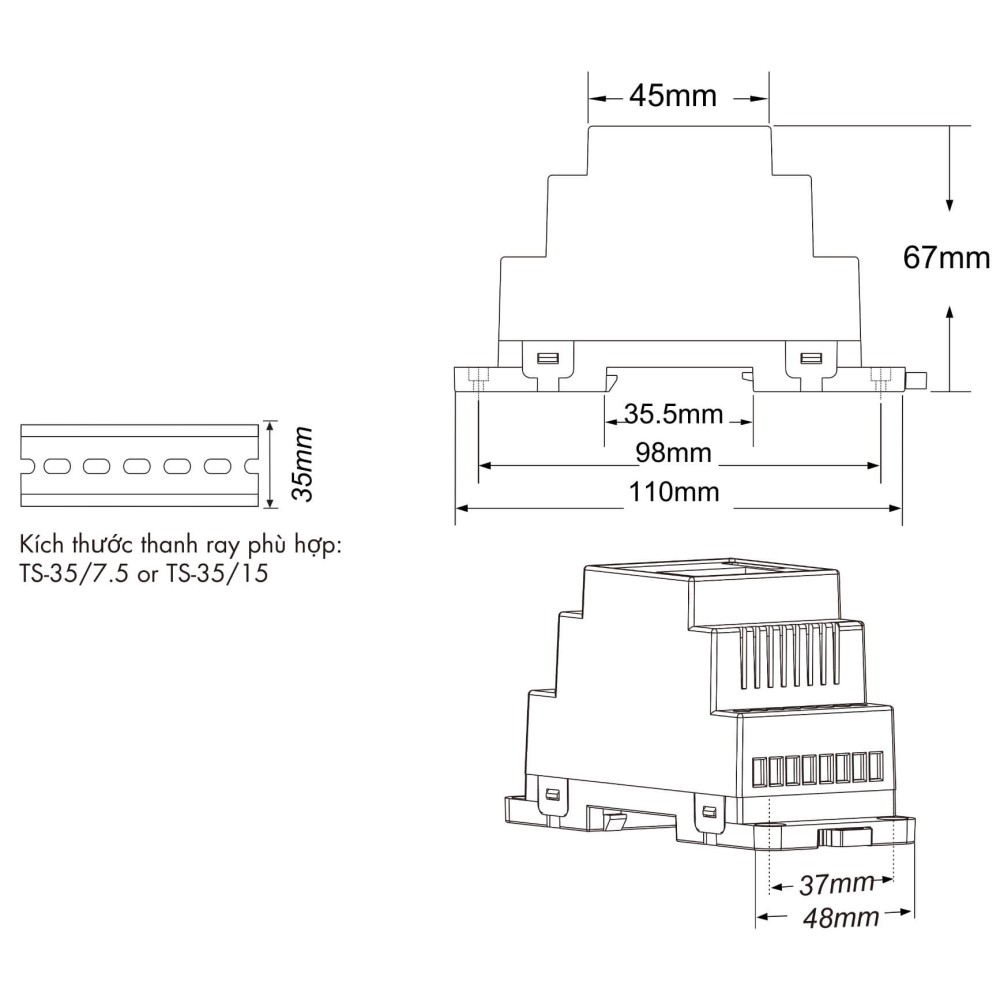 Bộ điều khiển dimmer DMX 1 kênh 2A - S1-D1 slide 3