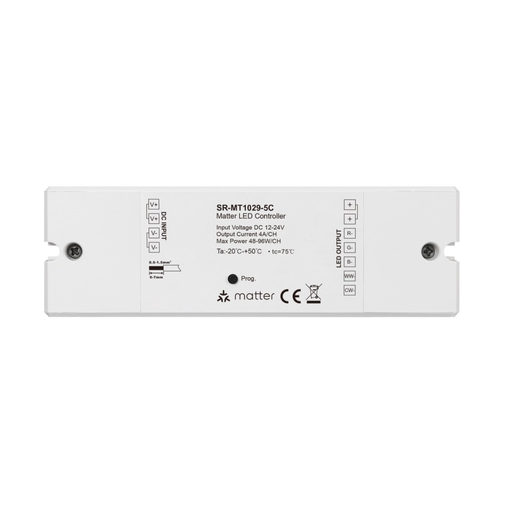 Bộ điều khiển LED Matter over Thread + Zigbee RGBCCT Sunricher - SR-MT1029-5C slide 2