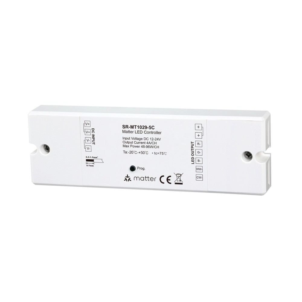 Bộ điều khiển LED Matter over Thread + Zigbee RGBCCT Sunricher - SR-MT1029-5C