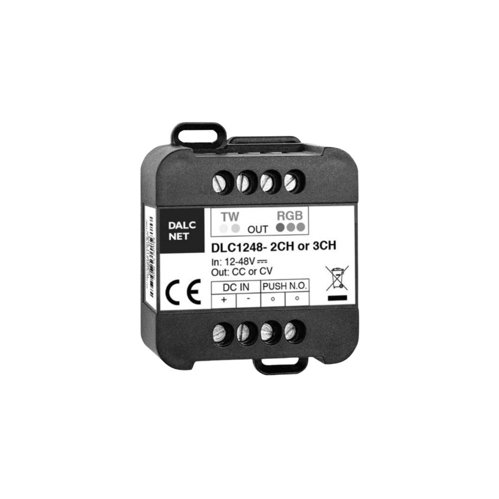 Bộ điều khiển LED RGB CV, 12-48V, 3 kênh, hỗ trợ nút nhấn N.O DALCNET - DLC1248-3CV