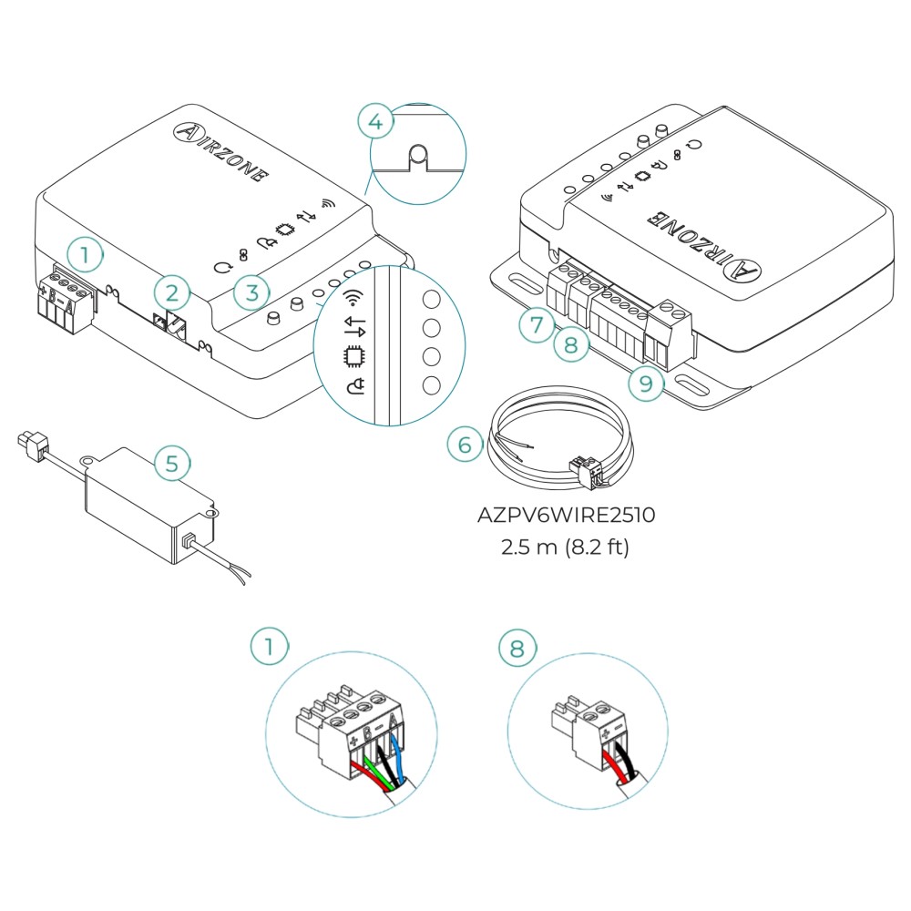 Bộ điều khiển máy lạnh cục bộ Aidoo Pro Hitachi Yutaki Airzone - AZAI6WSPHI4 slide 2