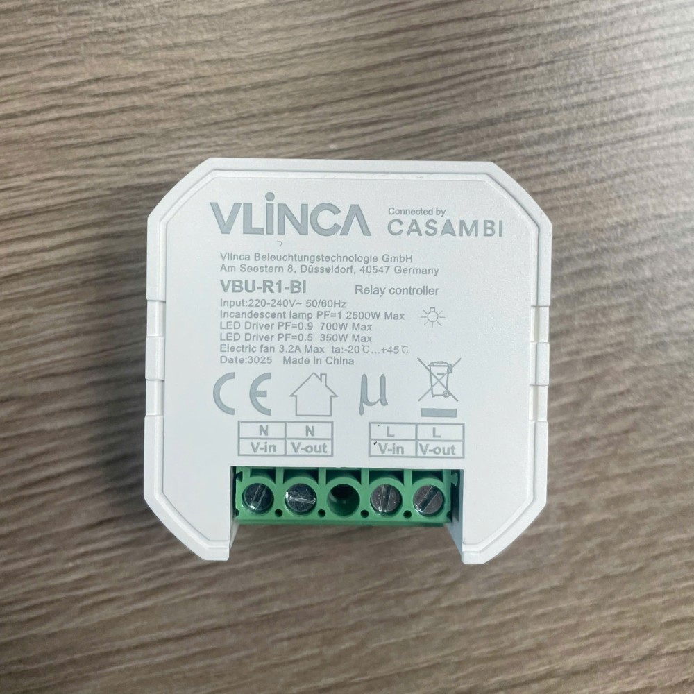 Bộ điều khiển đóng ngắt 11A tích hợp Casambi Vlinca - VBU-R1-BI slide 4