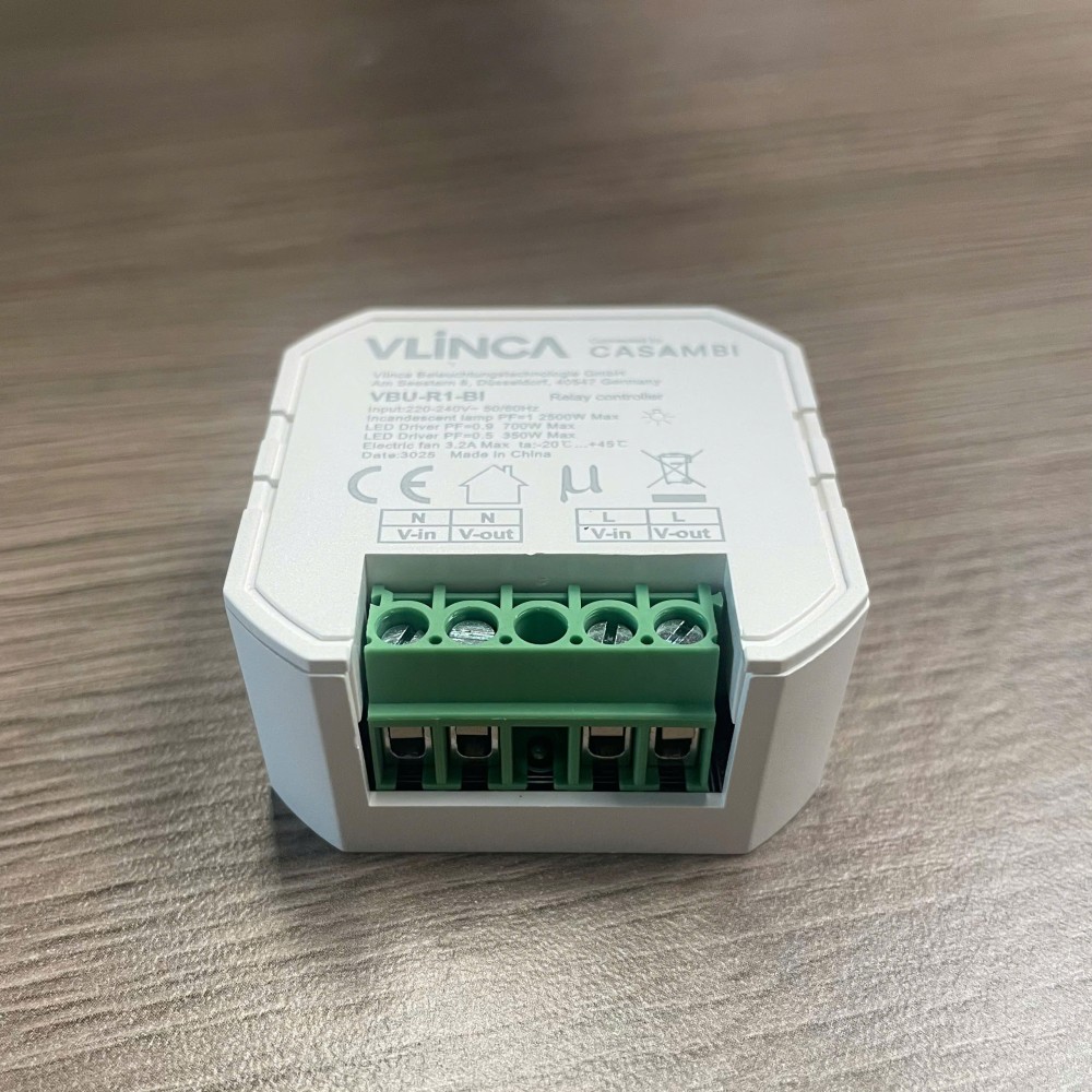 Bộ điều khiển đóng ngắt 11A tích hợp Casambi Vlinca - VBU-R1-BI slide 5