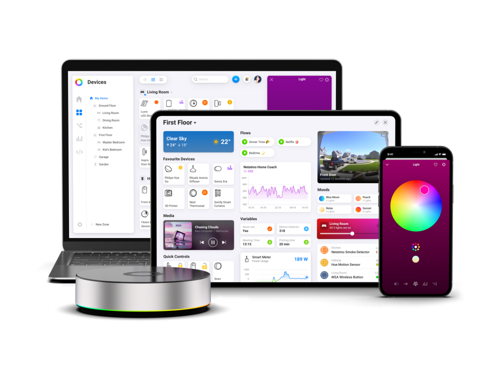 Bộ điều khiển trung tâm Homey Bridge - Smart Home Hub Z-Wave, Zigbee, Wi-Fi, BLE & IR slide 9