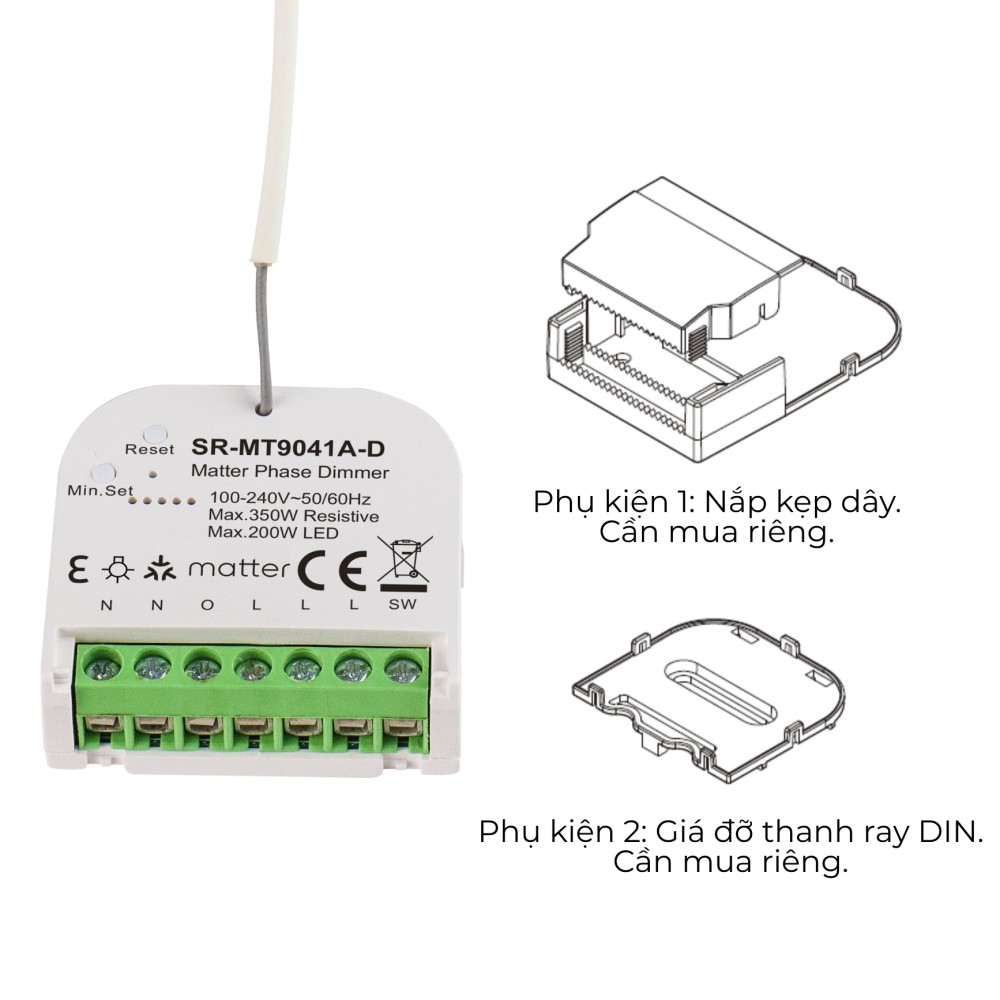Bộ dimmer mini thông minh Matter over Thread + Zigbee Sunricher - SR-MT9041A-D slide 2