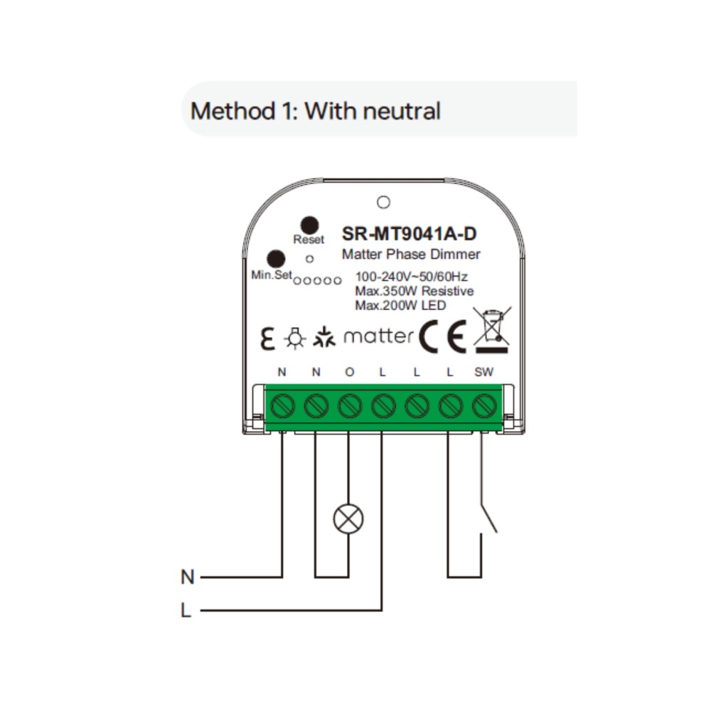 Bộ dimmer mini thông minh Matter over Thread + Zigbee Sunricher - SR-MT9041A-D slide 3