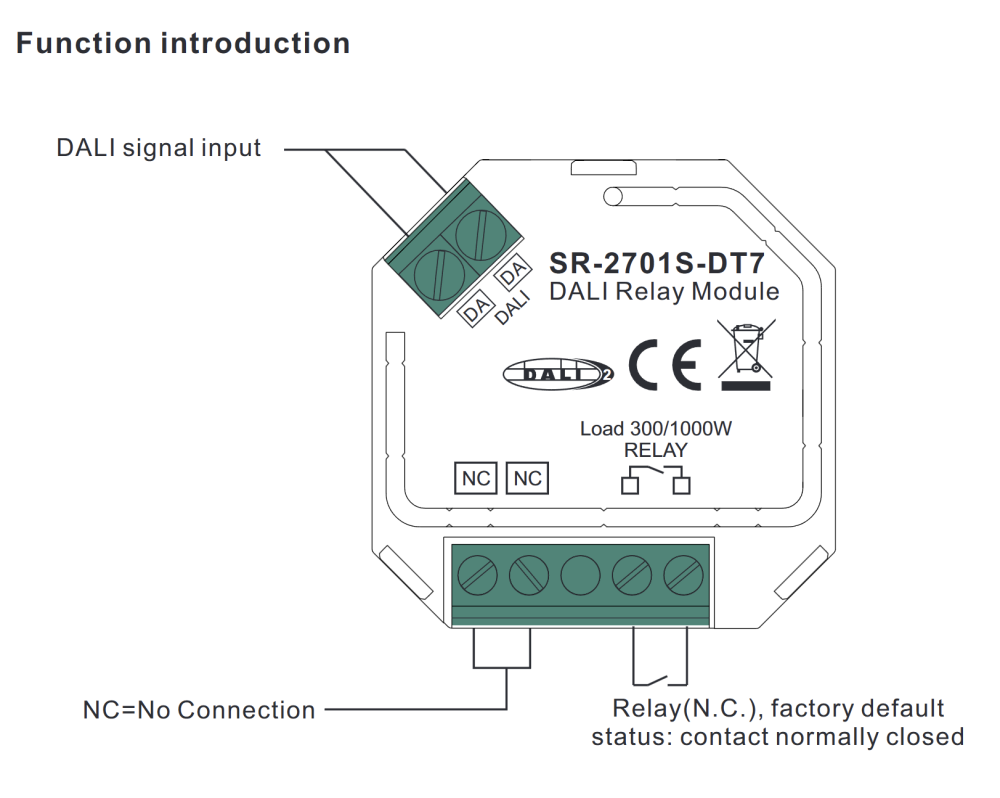 Bộ Gateway chuyển đổi DALI sang Relay 1 Kênh Sunricher SR-2701S-DT7 slide 1