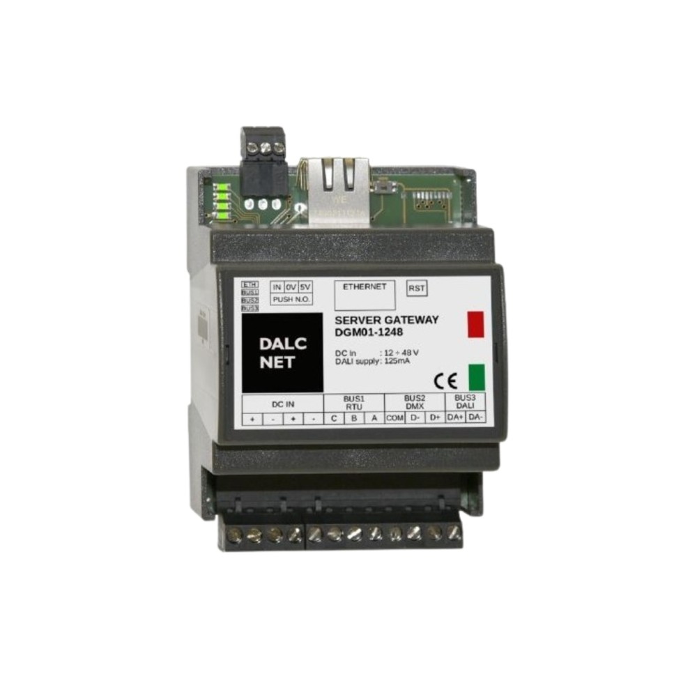 Bộ gateway điều khiển hỗ trợ DALI, DMX, Modbus, Ethernet DALCNET - DGM01-1248