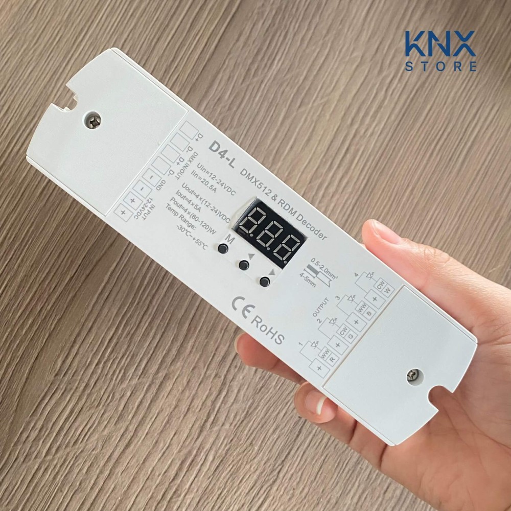 Bộ giải mã DMX 4 kênh*5A 12-24VDC CV - D4-L slide 5