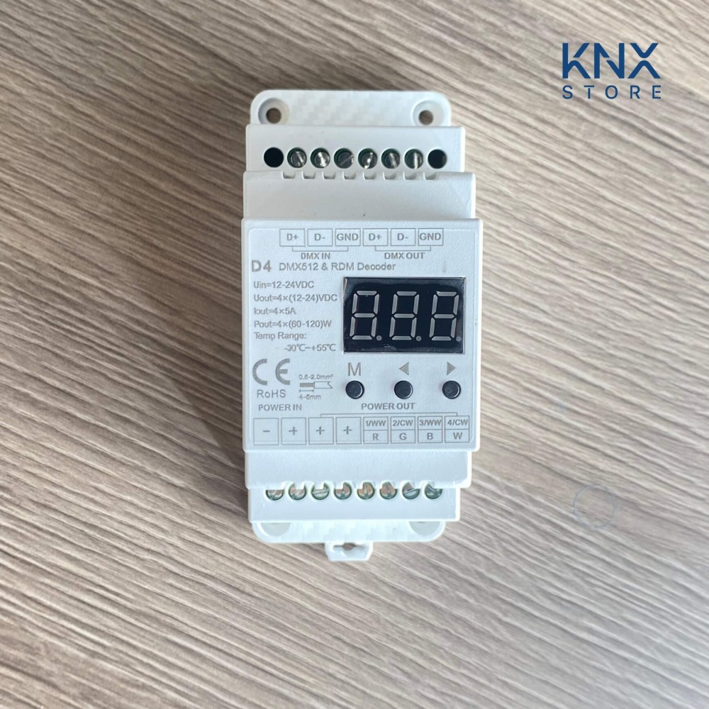 Bộ giải mã DMX 4 kênh*5A 12-48VDC CV - D4 slide 7