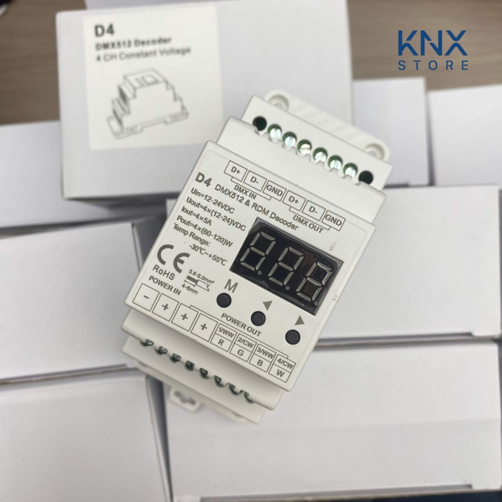 Bộ giải mã DMX 4 kênh*5A 12-48VDC CV - D4 slide 8