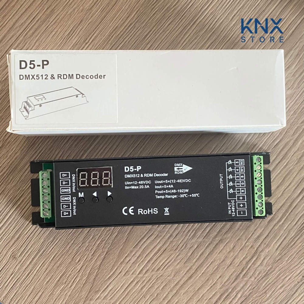 Bộ giải mã DMX512 & RDM 5 kênh*4A 12-48VDC CV - D5-P slide 3