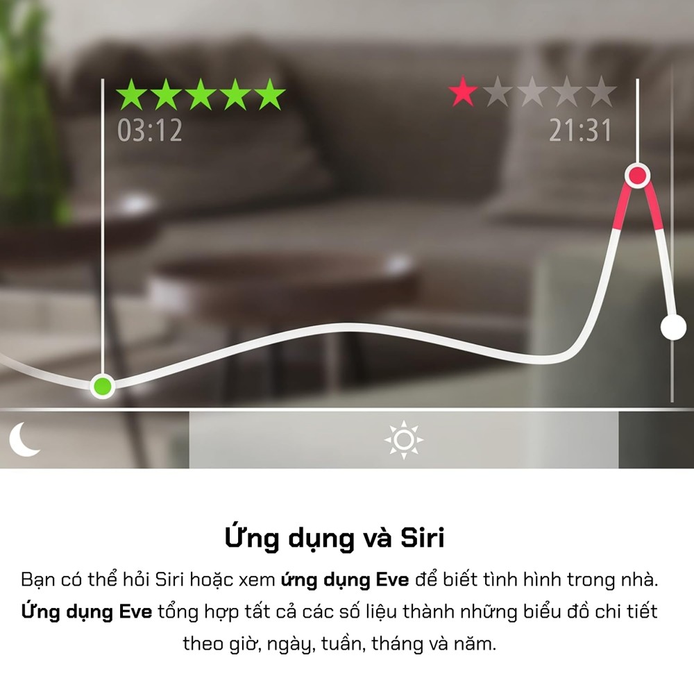 Cảm biến chất lượng không khí Eve Room VOC, Thread, Apple Home  - 20EBS9901 slide 7