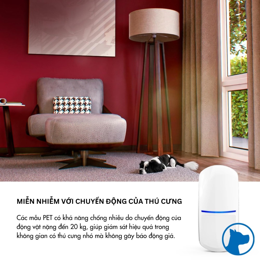 Cảm biến chuyển động có dây miễn nhiễm vật nuôi Satel - SLIM-PIR-LUNA-PET slide 4