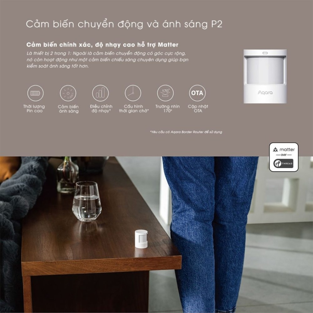 Cảm biến chuyển động và ánh sáng P2 Matter Aqara - ML-S03D slide 11