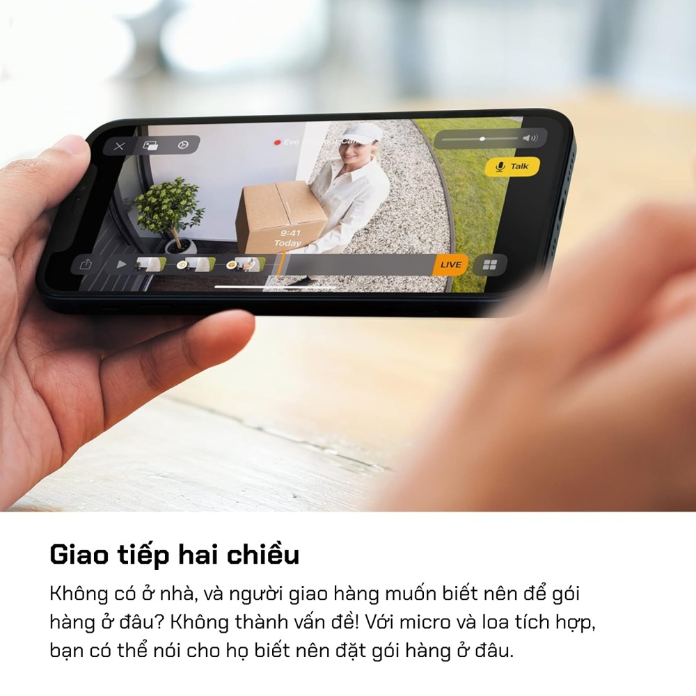 Camera ngoài trời ‎IP55 Eve Outdoor Cam Wi-Fi (2.4 GHz) - 20ECA4101 slide 6
