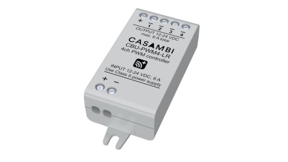 CBU-PWM4-LR - Bộ điều khiển chiếu sáng RGBW & tunable white Bluetooth Casambi