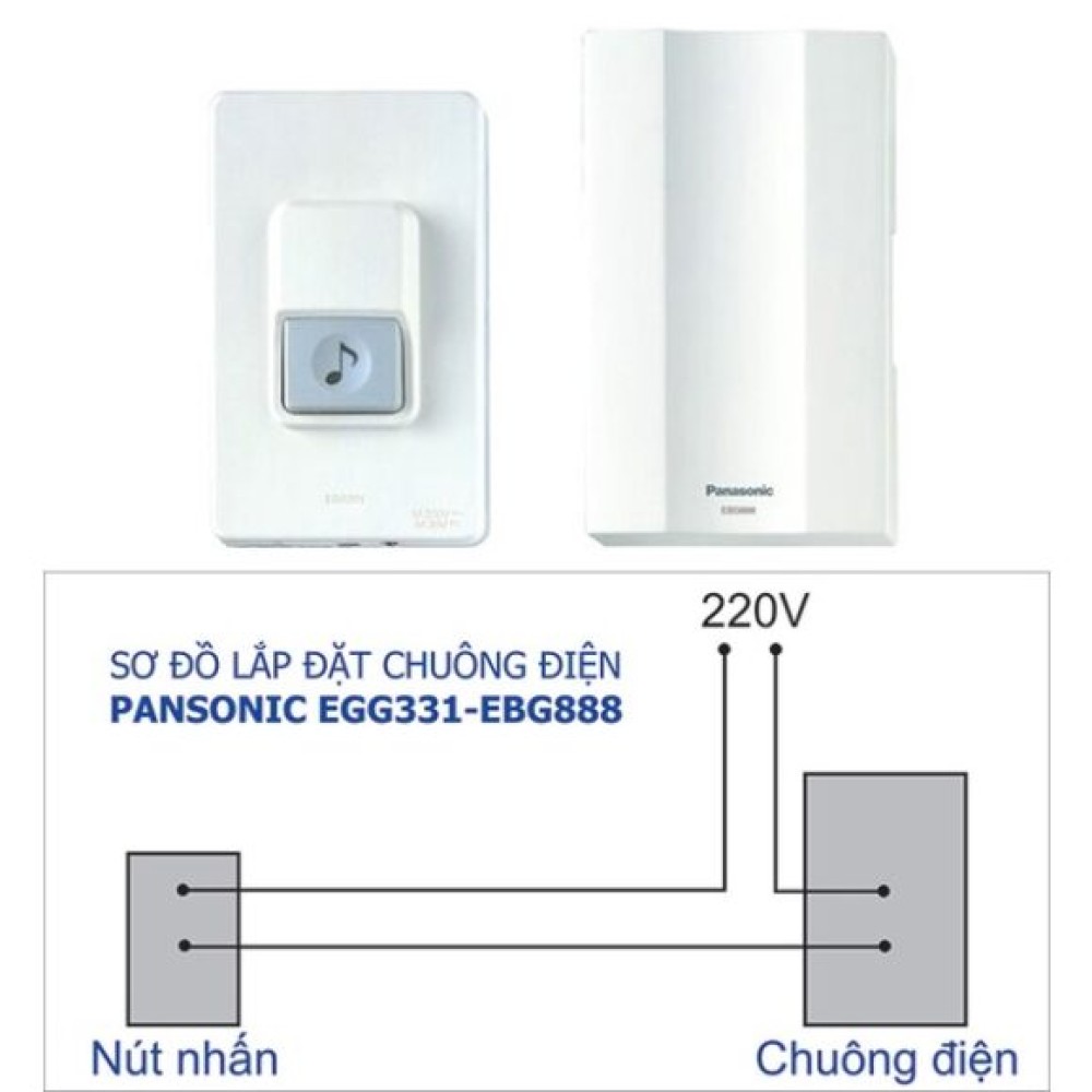 Chuông điện có dây (không bao gồm nút nhấn) Panasonic - EBG888 slide 2