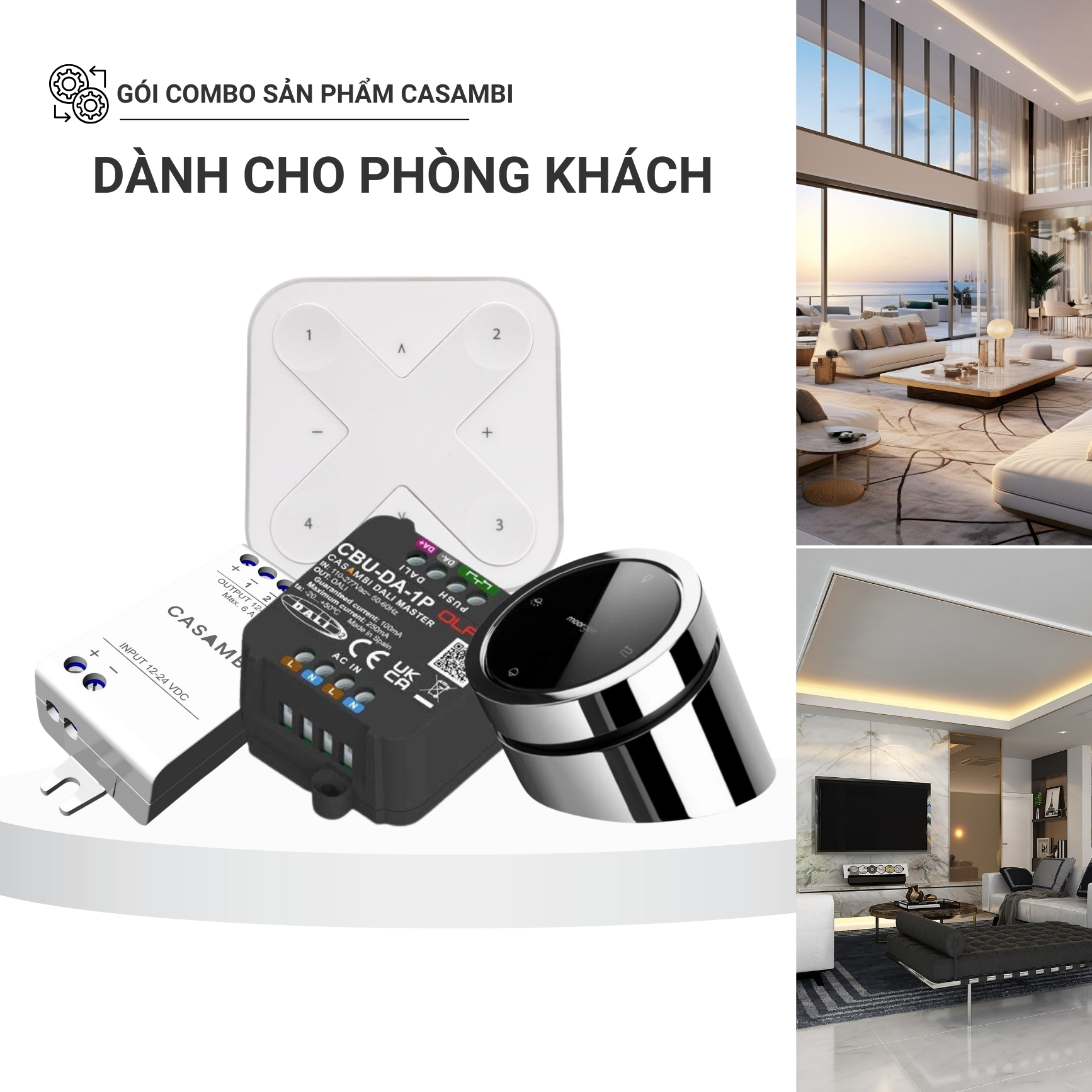 [Combo] Gói Sản Phẩm Casambi Phòng Khách