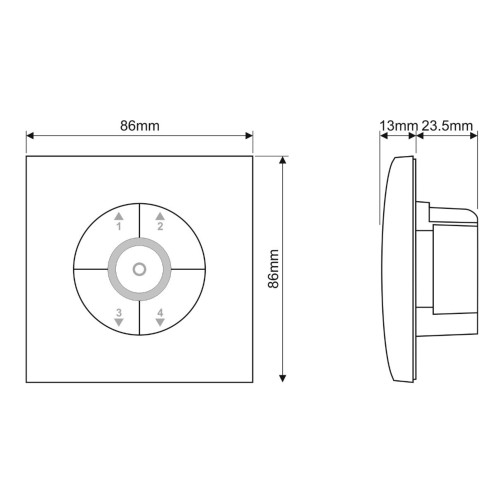 Phím bấm điều khiển DALI CP Electronics - DA-SG-4PM-W slide 1