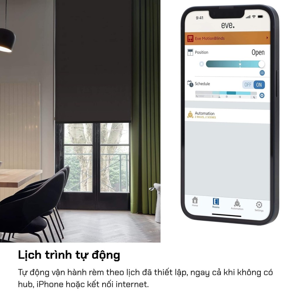 Động cơ rèm Apple Home Eve MotionBlinds, Bluetooth/Matter over Thread slide 7