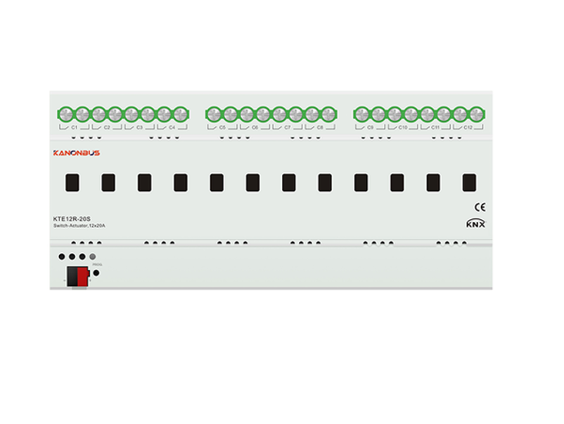Bộ điều khiển chiếu sáng on/off KNX Kanonbus - KTE04R/08R/12R-20S